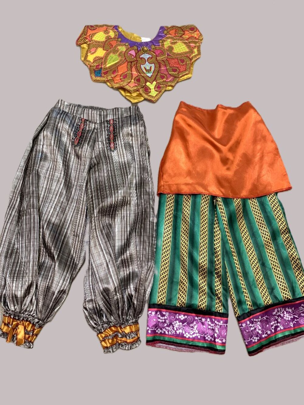 3 Piece Kids Halloween Dress Up Pants Shiny Colorful Size 4/6